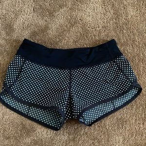 Lululemon Speed Black and White Polkadot Shorts